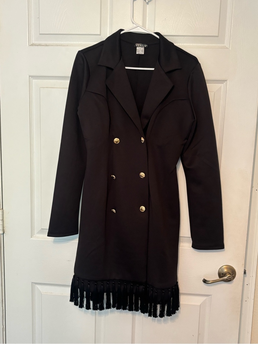 Venus Black Fringe Hem Blazer Dress Jacket,Sexy western glam. Brand New WOT